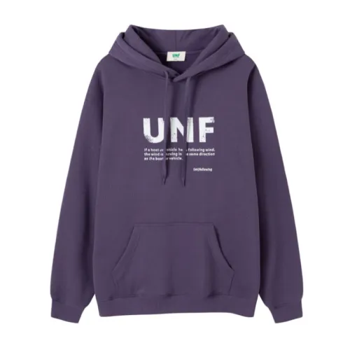 Fleece-lined Letter Printing Hoodie