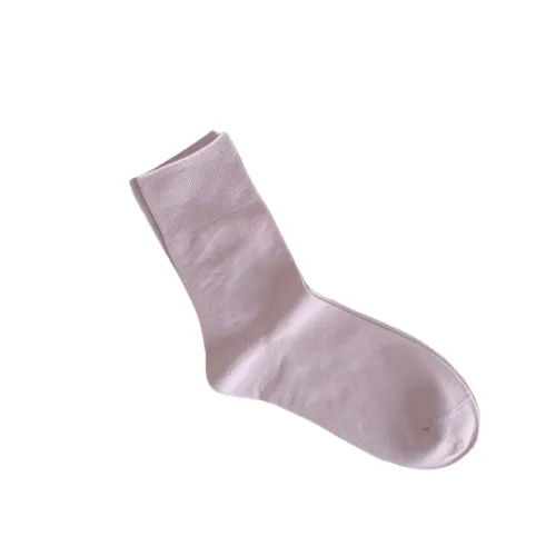 Loose Plain Mid-Calf Sock