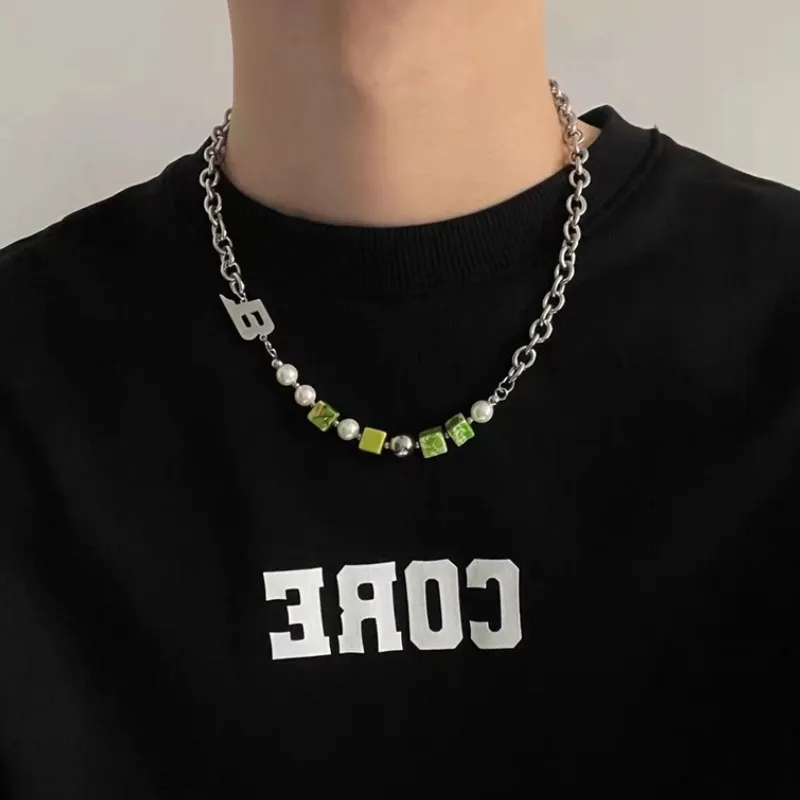 New Pearl Stitching Necklace-2