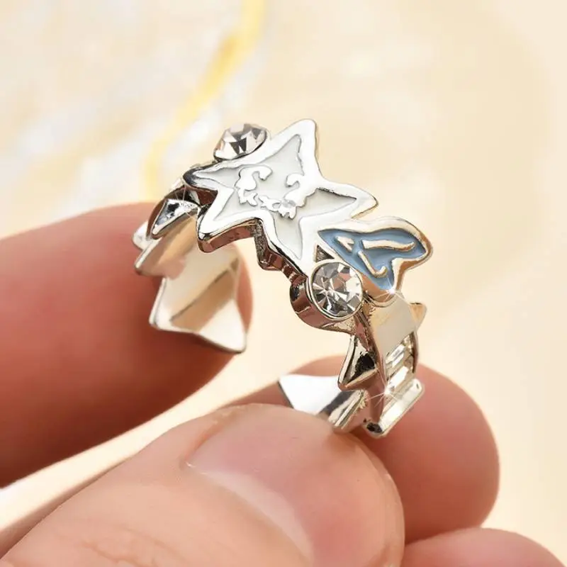 Rivet Melting Stars Open Ring-2