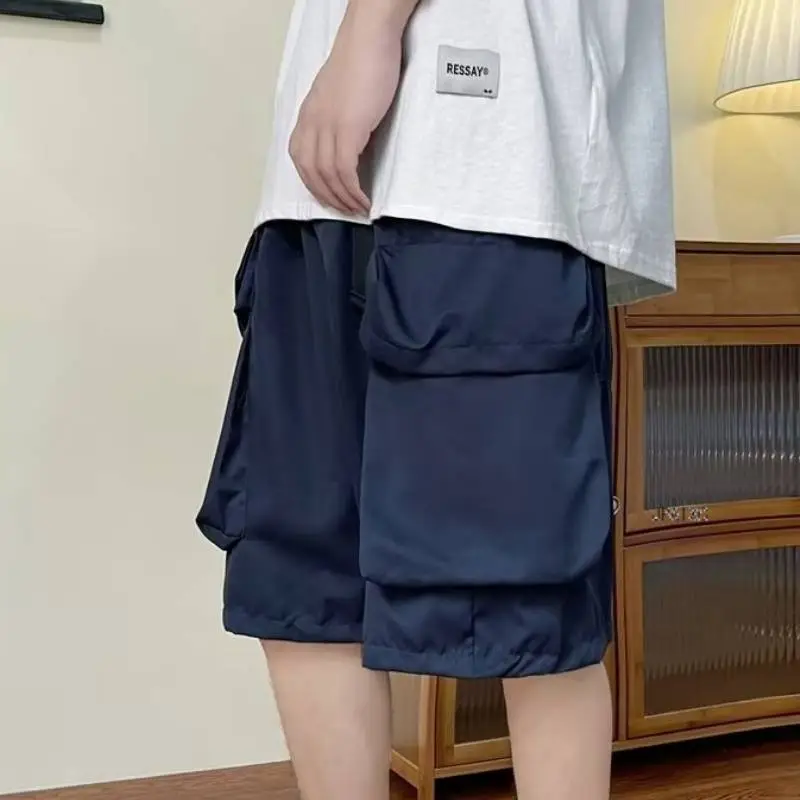 Loose Multi Pockets Casual Shorts-5
