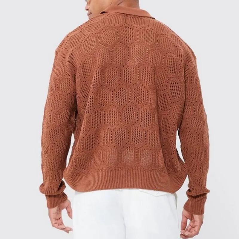 Hollow Wool Shirt Casual-1