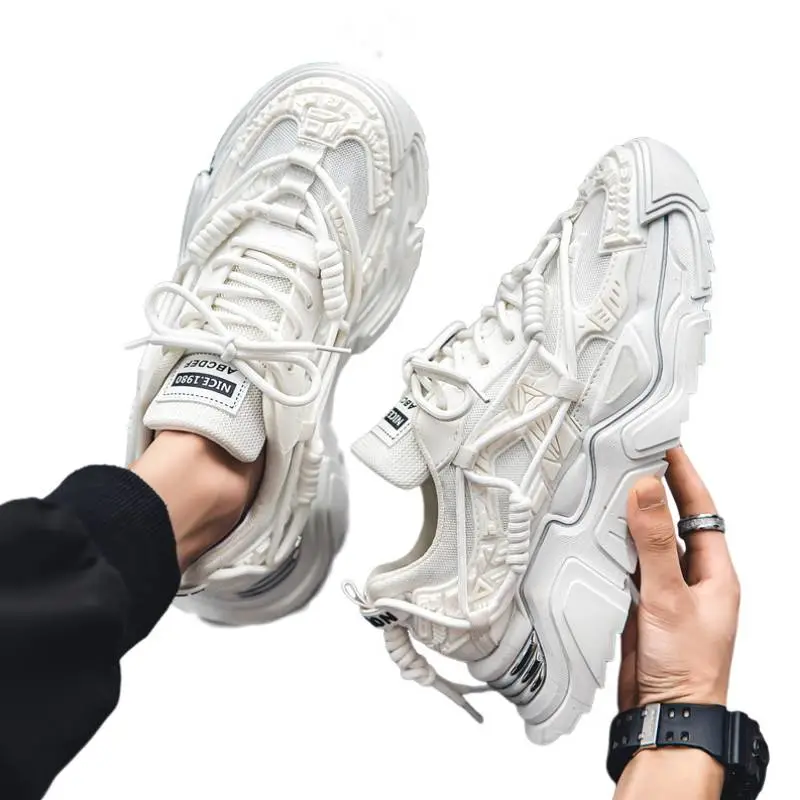Breathable Inner Height Increase Thick soled Casual Running Trendy Shoes-1