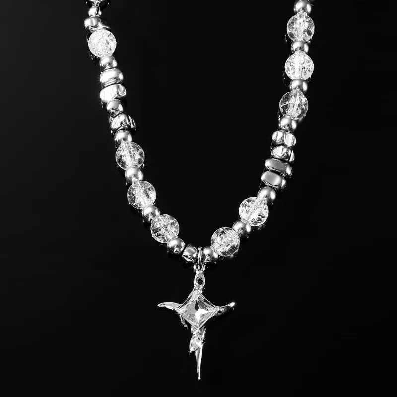 Titanium Steel Star Pendant Necklace-2