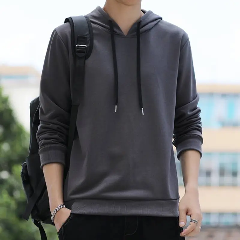 Casual Plain Loose Sweatshirt-5