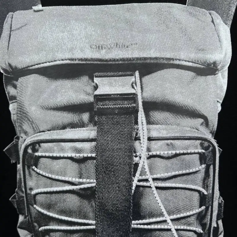 Trendy Loose Backpack Print T Shirt-4