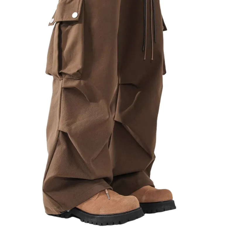 Retro Versatile Workwear Trousers-6