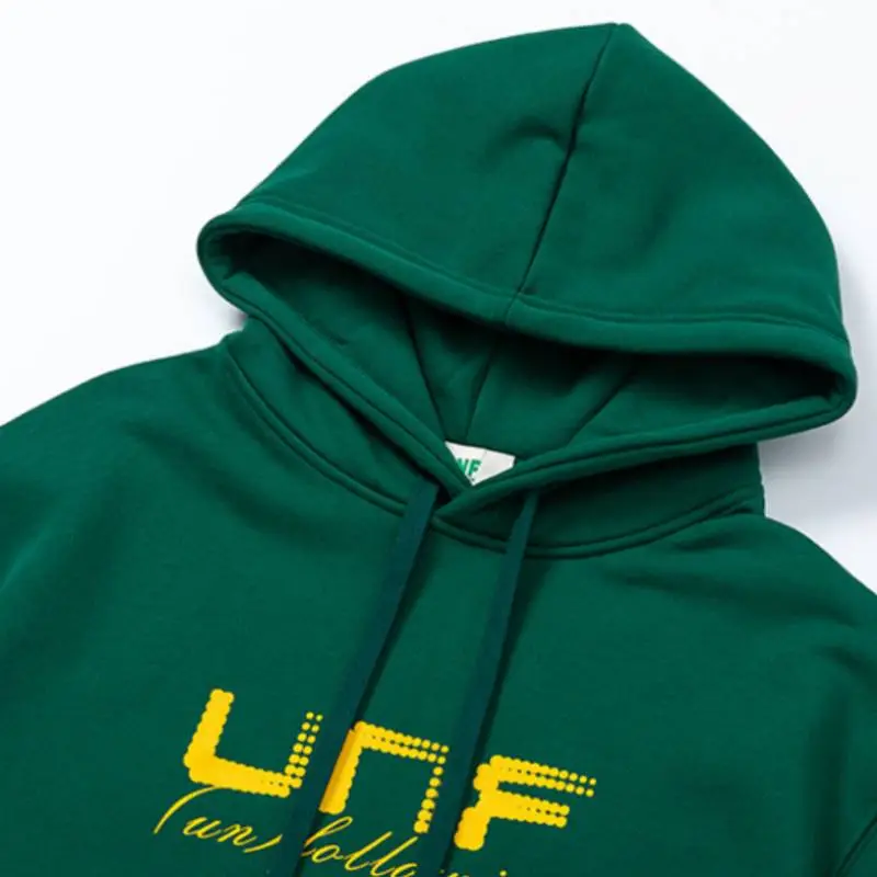 Fleece lined Base Letter Logo Printing Hoodie-6
