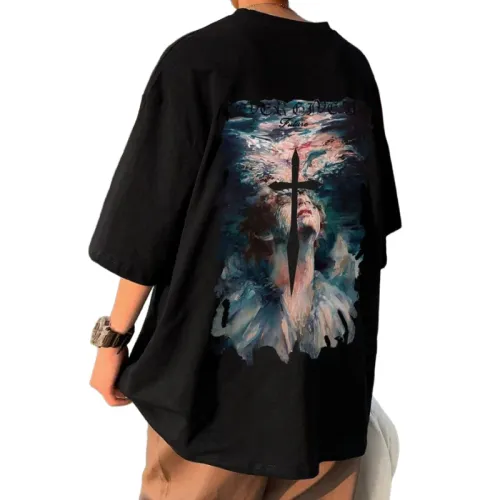 High Street Fashion Hip Hop Half-sleeved T-shirt