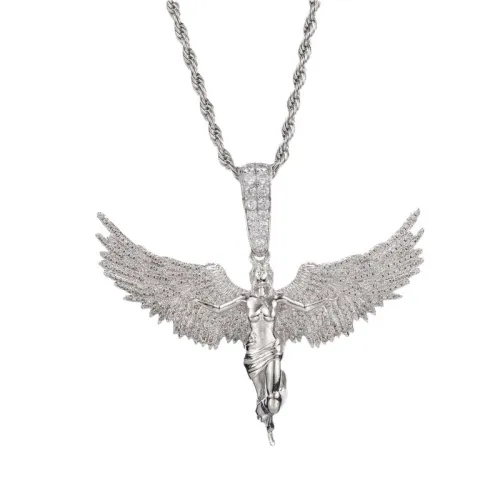 Retro Hip-Hop Angel Wing Pendant