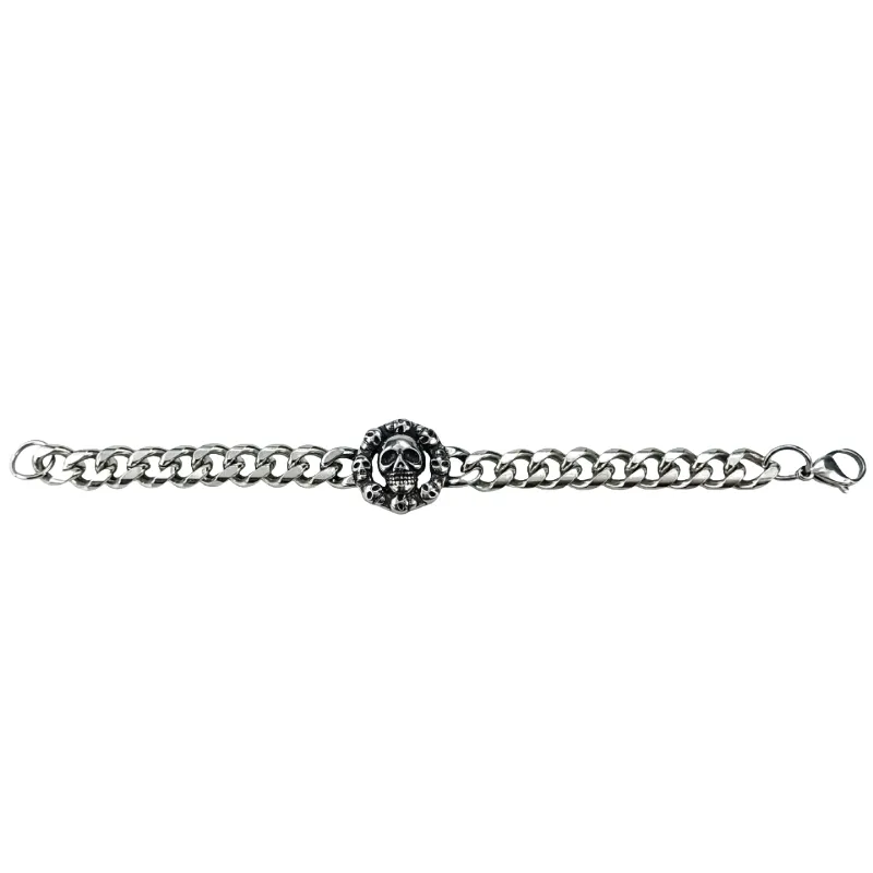 Domineering Skull Halloween Retro Punk Hip hop Bracelet-1