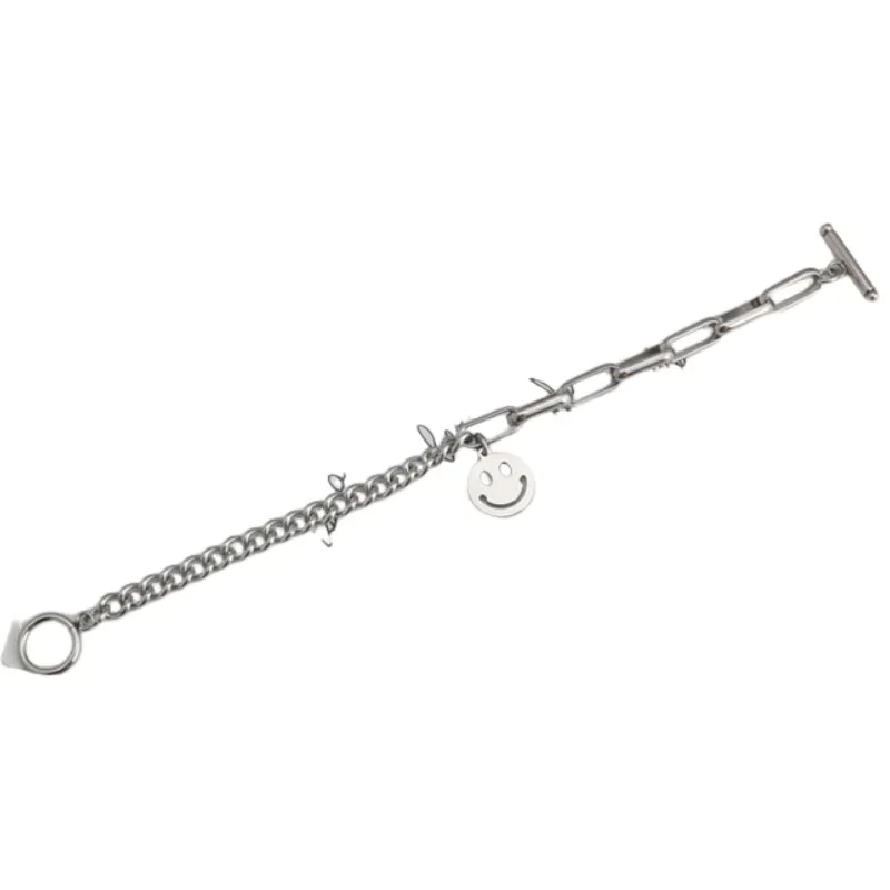 Geometric Smiley Face Bracelet-2