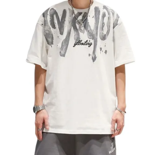 Large Letter Printing Short Sleeve T-shirt