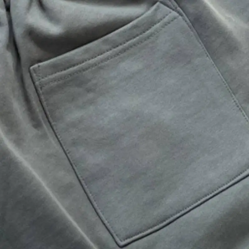 Heavy Solid Color Plus Size Loose Sports Shorts-8