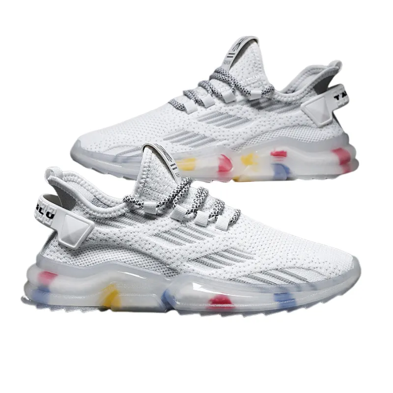 Breathable Mesh Rainbow Running Shoes-1