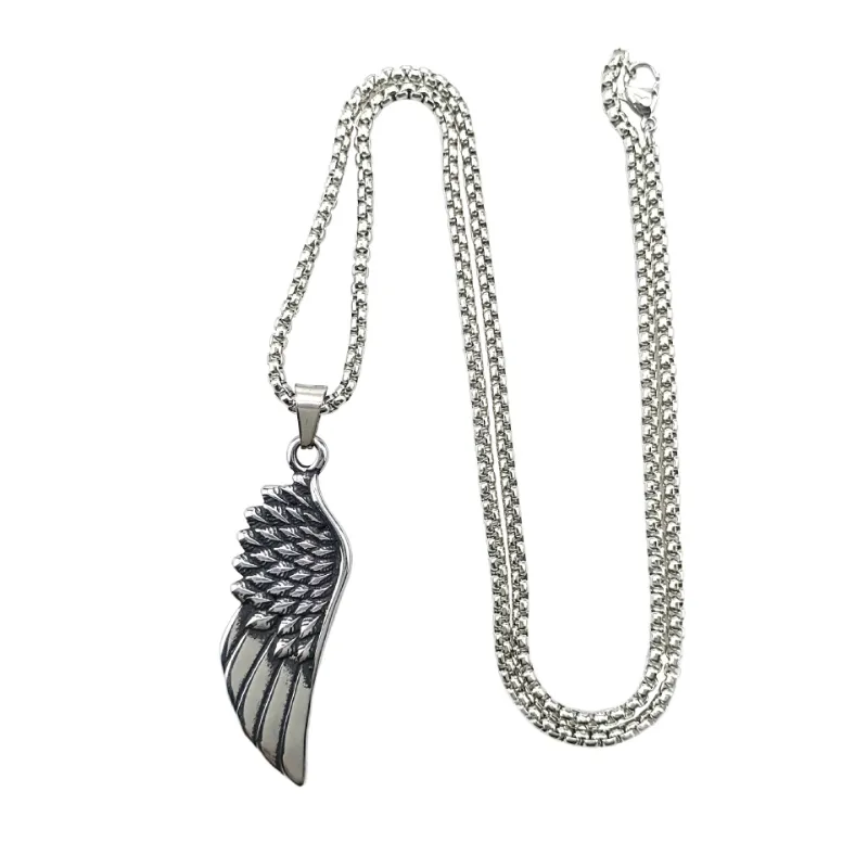 New Arriaval Ins Style Geometric Feather Necklace-2