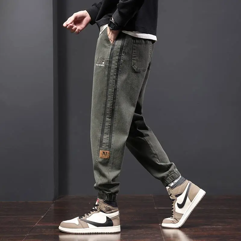 Casual Loose Striped Trousers-7