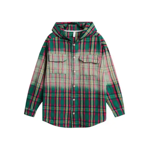 Retro Lazy Style Plaid Long Sleeve Shirt