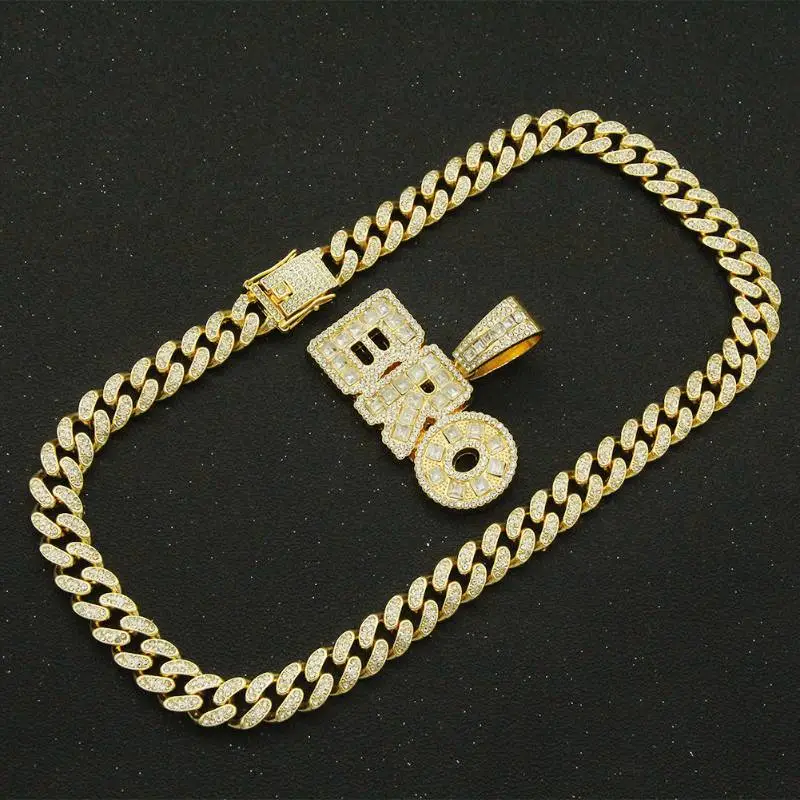 Splicing Letter Pendant Necklace-2