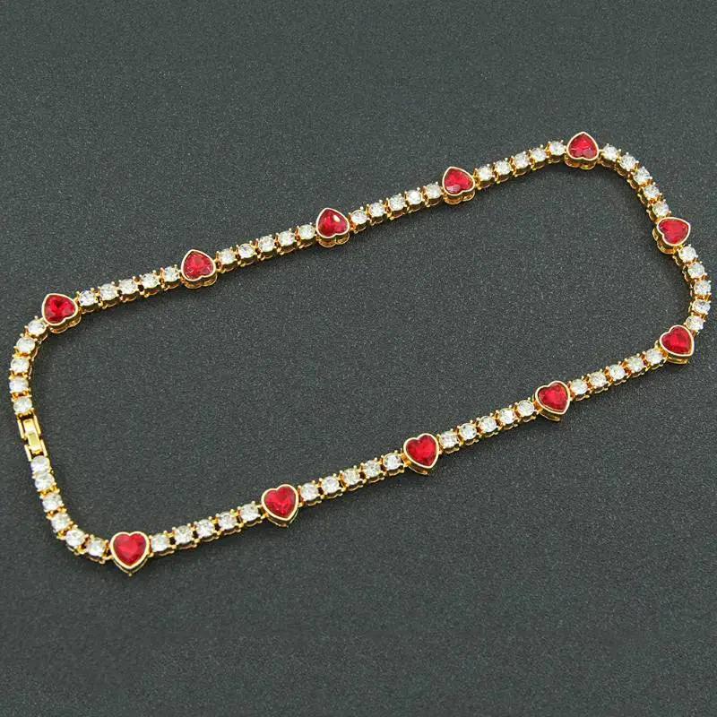 Red Splicing Necklace-3