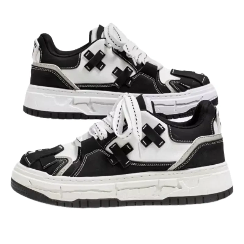 Niche Design Sense Dissolving All match Thick soled Casual Sneakers-1