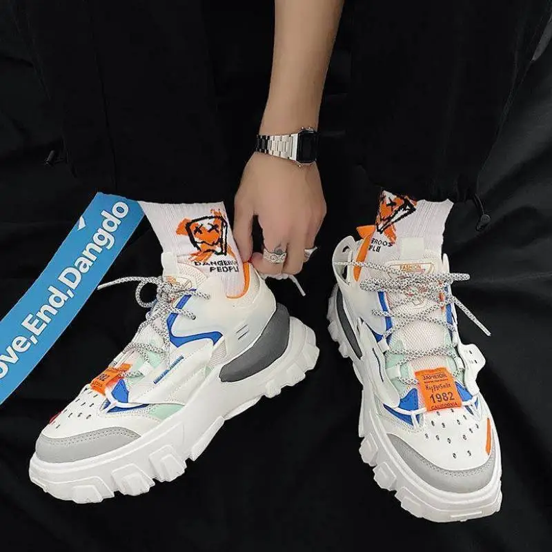 Breathable Versatile Thick Soled Height Increasing Shoes-1