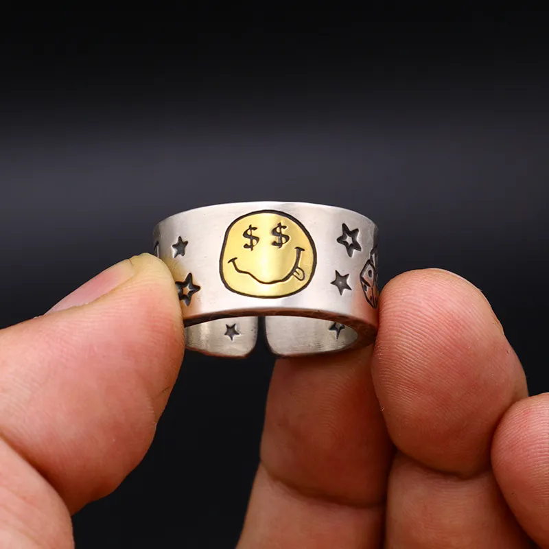Retro Smiley Face Ring-2