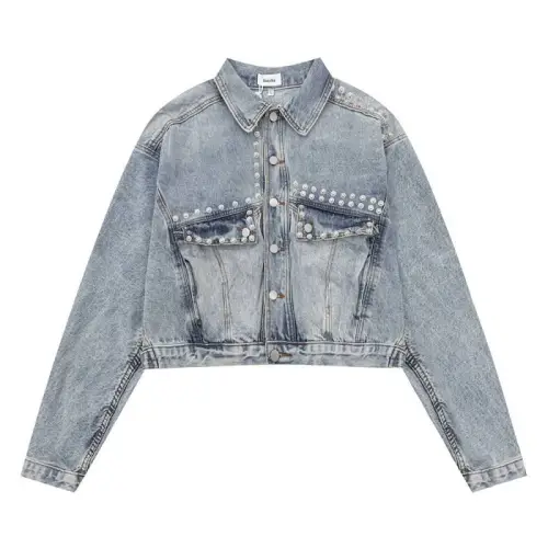 Distressed Washed Denim Jacket