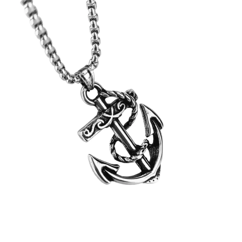 Retro Titanium Steel Stainless Necklace-2