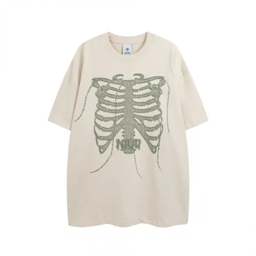 Retro Skull Skeleton Printed Short-sleeved T-shirt