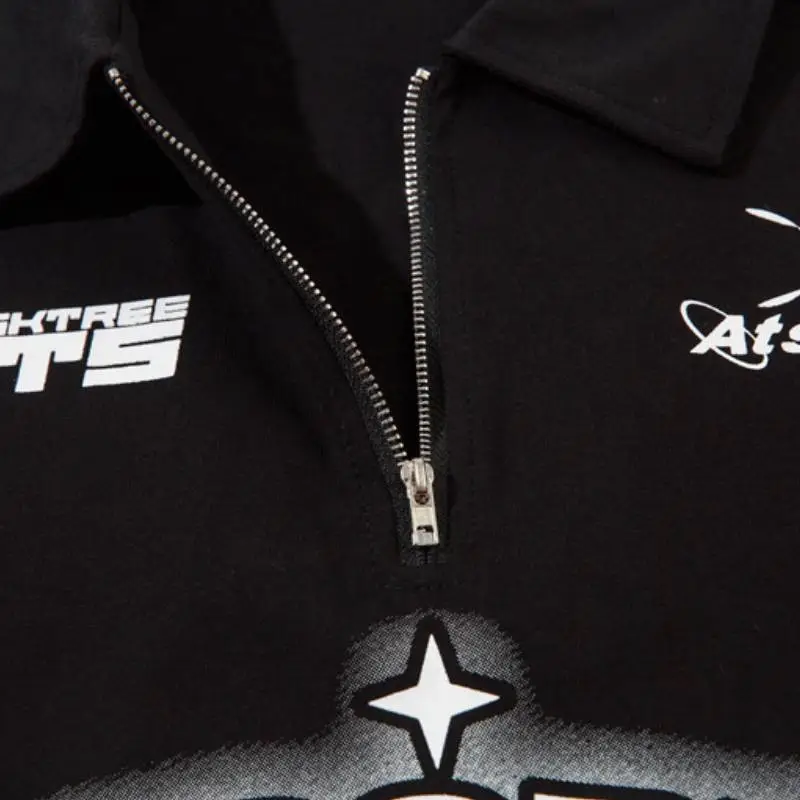 Half Zip Long Sleeve T Shirt-6
