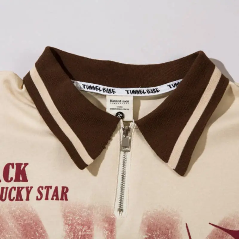Fashionable Trendy Brand Loose T Shirt-3