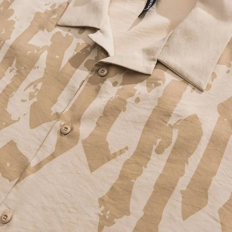 Casual Loose Lapel T Shirt-4