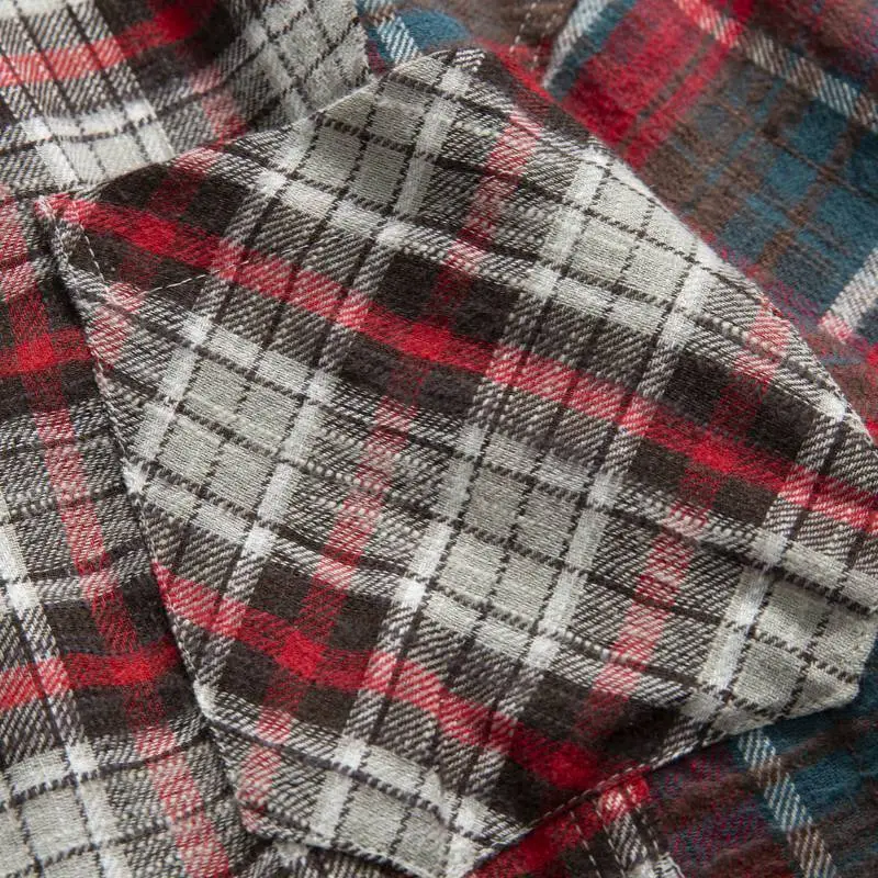 Retro Plaid Long Sleeved Shirt-5