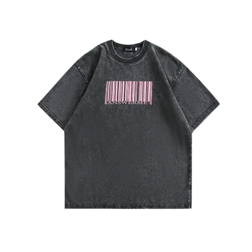 Barcode Distressed Print T-shirt