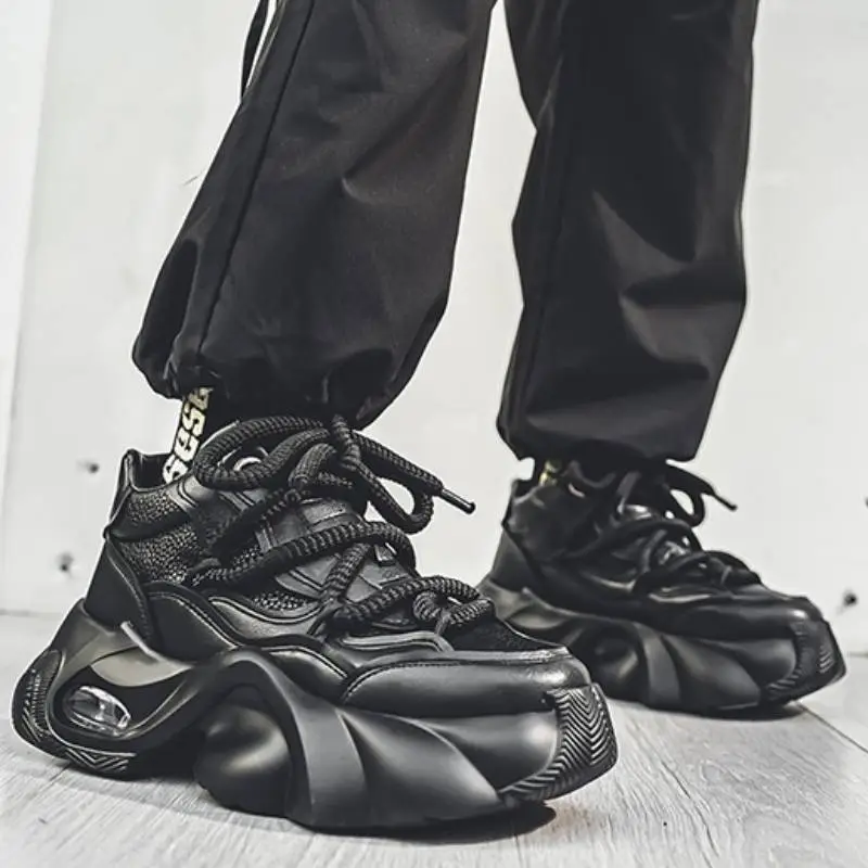 Niche Leather Breathable Sports Sneakers-5