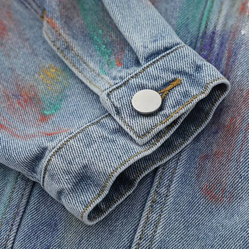 Retro Tie Dye Denim Jacket-2