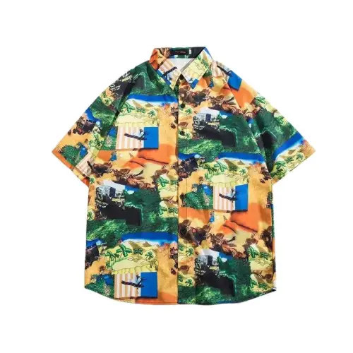 Niche Design Retro Oil Painting Print Style Shirt