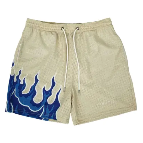 Quick-Drying Flame Print Shorts