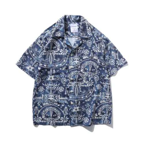 Cuban Collar Casual Printed Short-sleeved Hawaiian Shirt