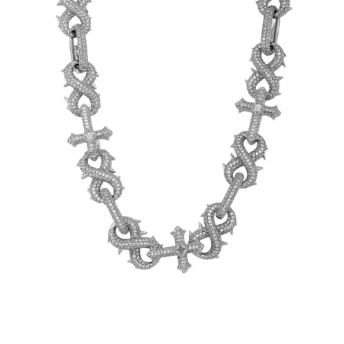 Thorns Cross Cuban Chain Full Diamond