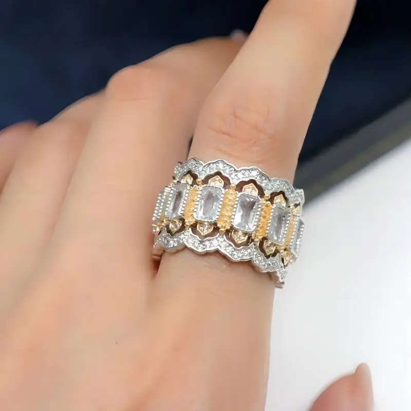Retro Palace Emerald Ring-4
