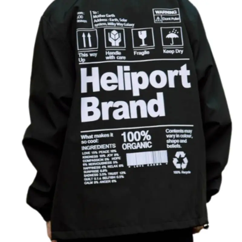 HELIPORT Aprons Eco Cycle Coach Jacket All Match Loose Charge Top-5