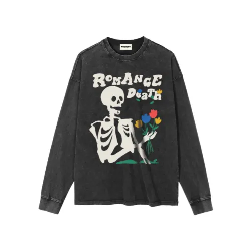 Hand-painted Fun Skull Long-sleeved T-shirt