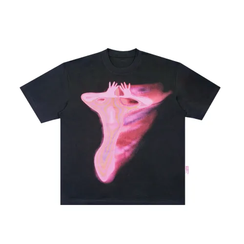 Versatile Loose Abstract Print Round Neck T Shirt