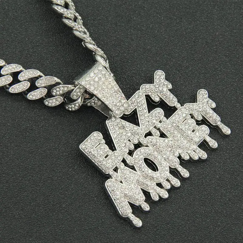 Creative Splicing Letter Pendant Necklace-1