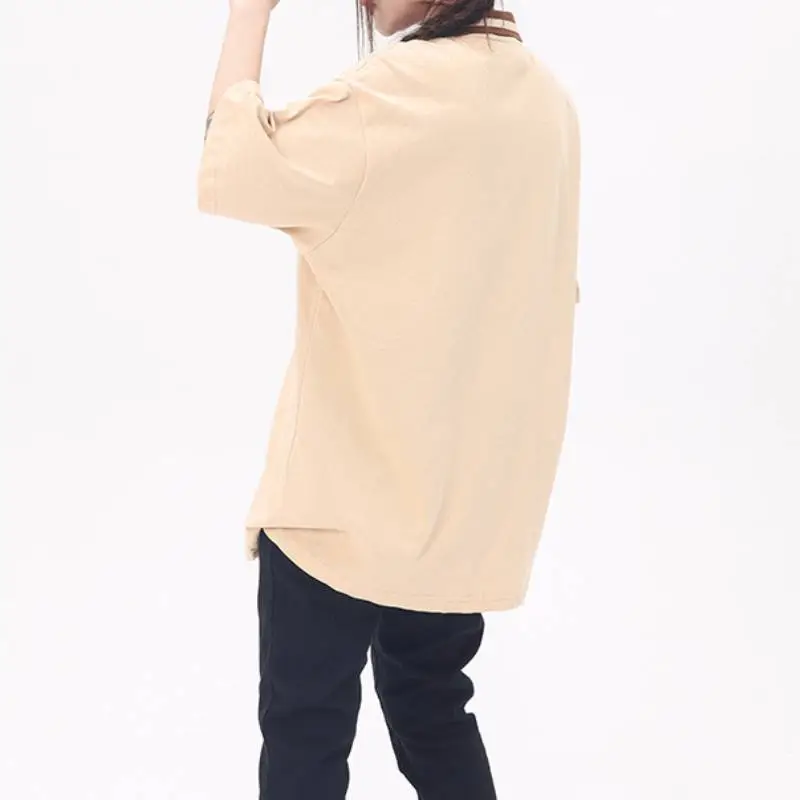 Pure Cotton Trendy Loose T Shirt-9