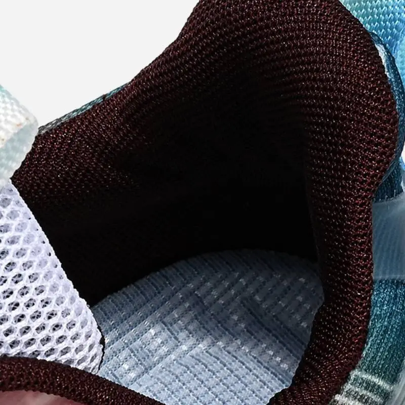 Trendy Gradient Color Thick Soled Sneakers-5