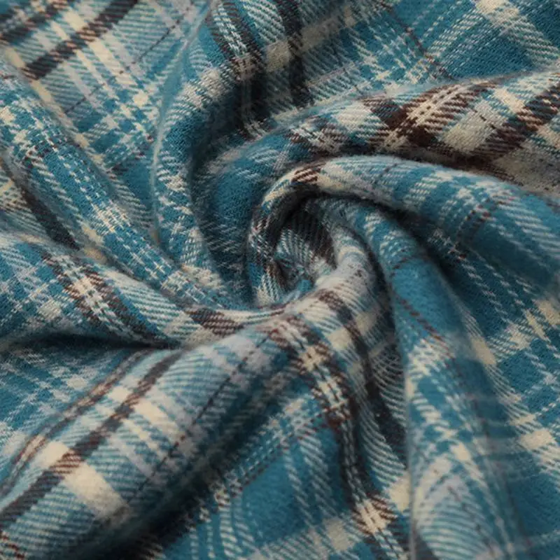 Contrast Color Plaid Shirt-4