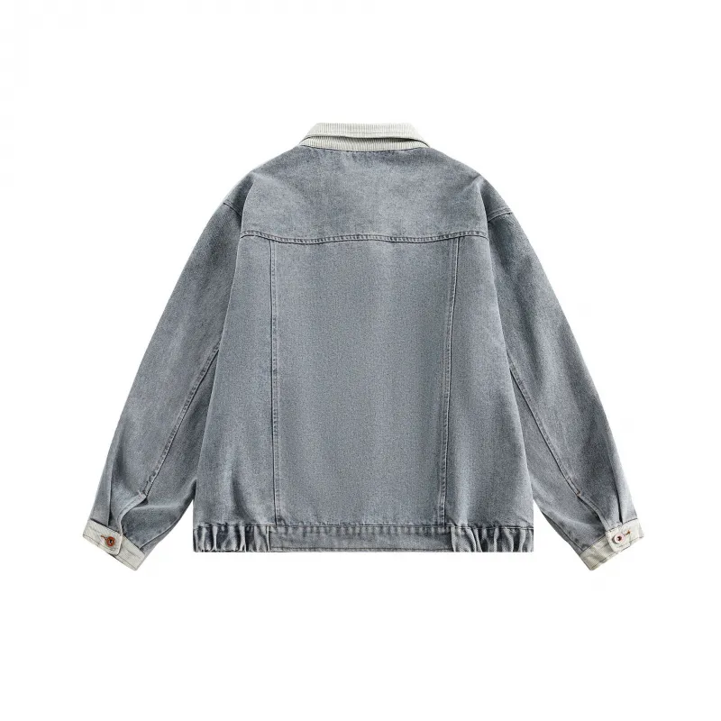Retro Contrast Color Jacket-5